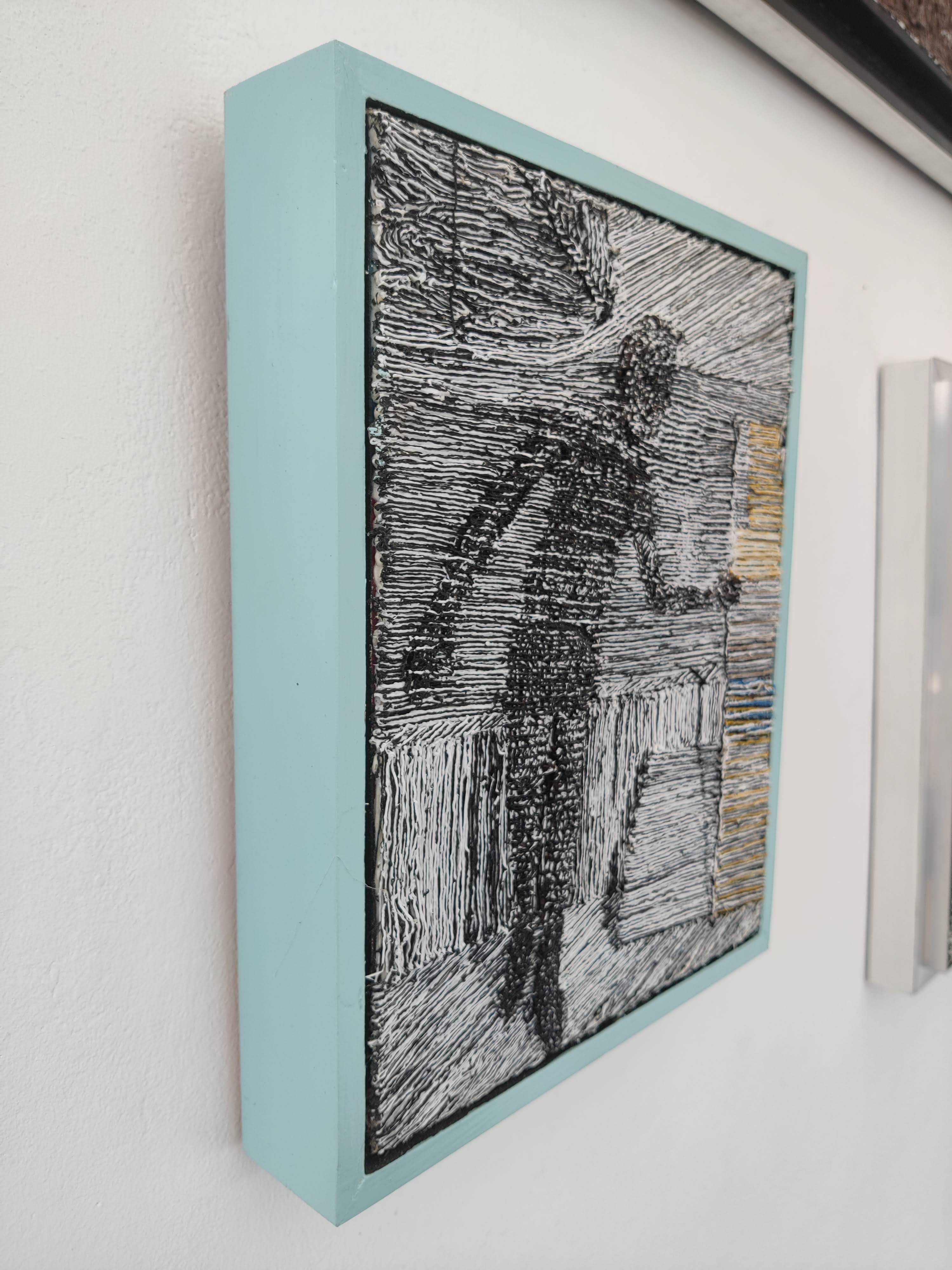 Silicone rubber on canvas angel